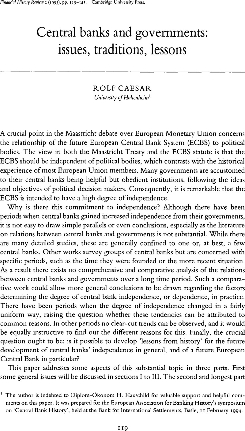 Bankers, Bureaucrats, and Central Bank Politics (Cambridge Studies in Comparative Politics)