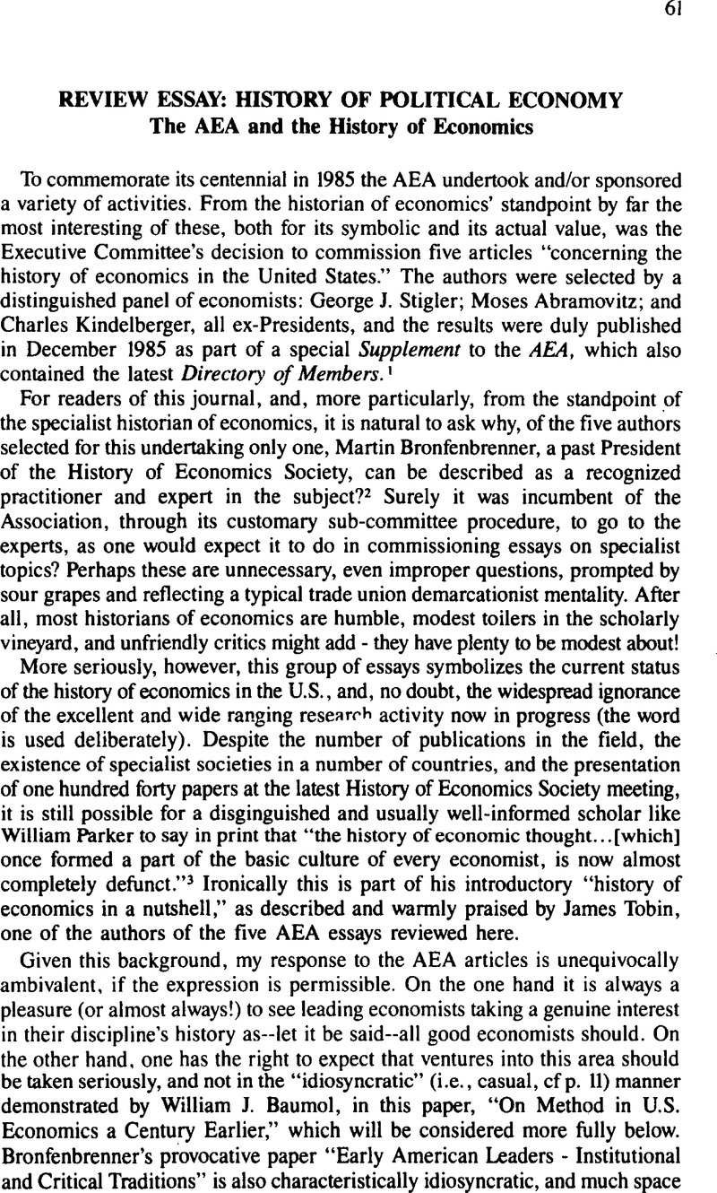 essay on american economy