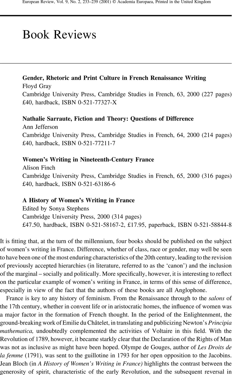 Gender Rhetoric And Print Culture In French Renaissance Writing Gray Floyd