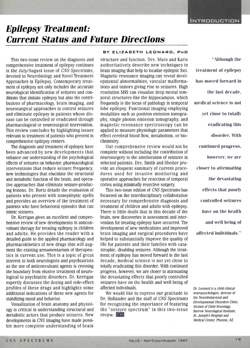 Epilepsy Treatment Current Status and Future Directions CNS