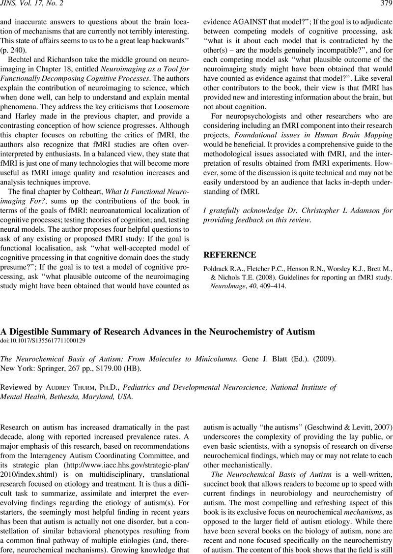 A Digestible Summary Of Research Advances In The Neurochemistry Of ...