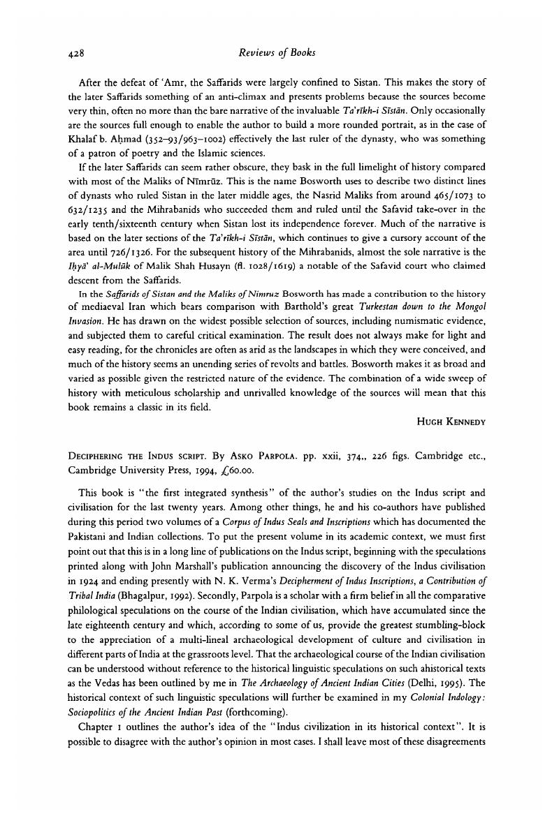 Deciphering the Indus script. By Asko Parpola. pp. xxii, 374,, 226 figs ...