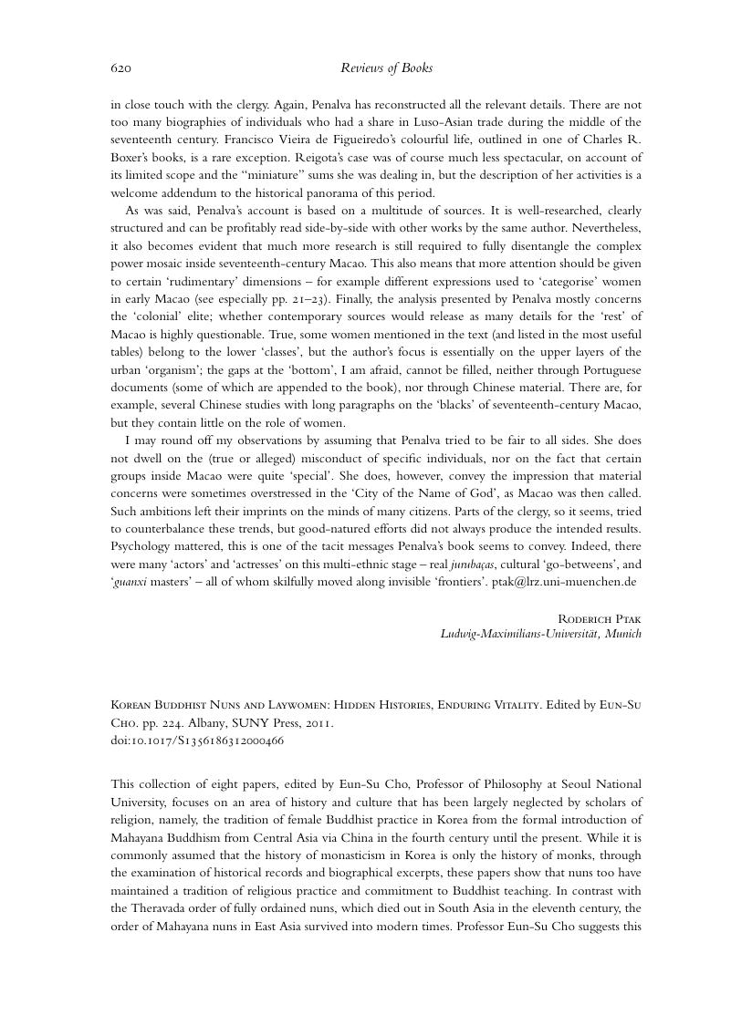 Korean Buddhist Nuns and Laywomen: Hidden Histories, Enduring Vitality