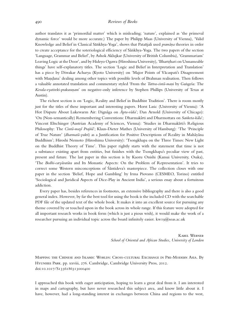 Mapping the Chinese and Islamic Worlds: Cross-Cultural Exchange in Pre-Modern Asia