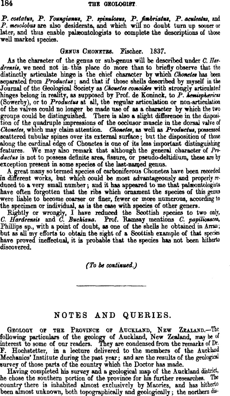 Notes And Queries | The Geologist | Cambridge Core