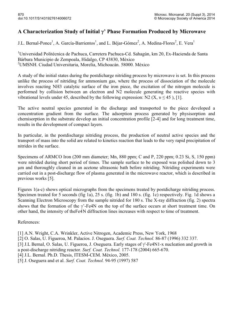 A Characterization Study of Initial γ' Phase Formation Produced by