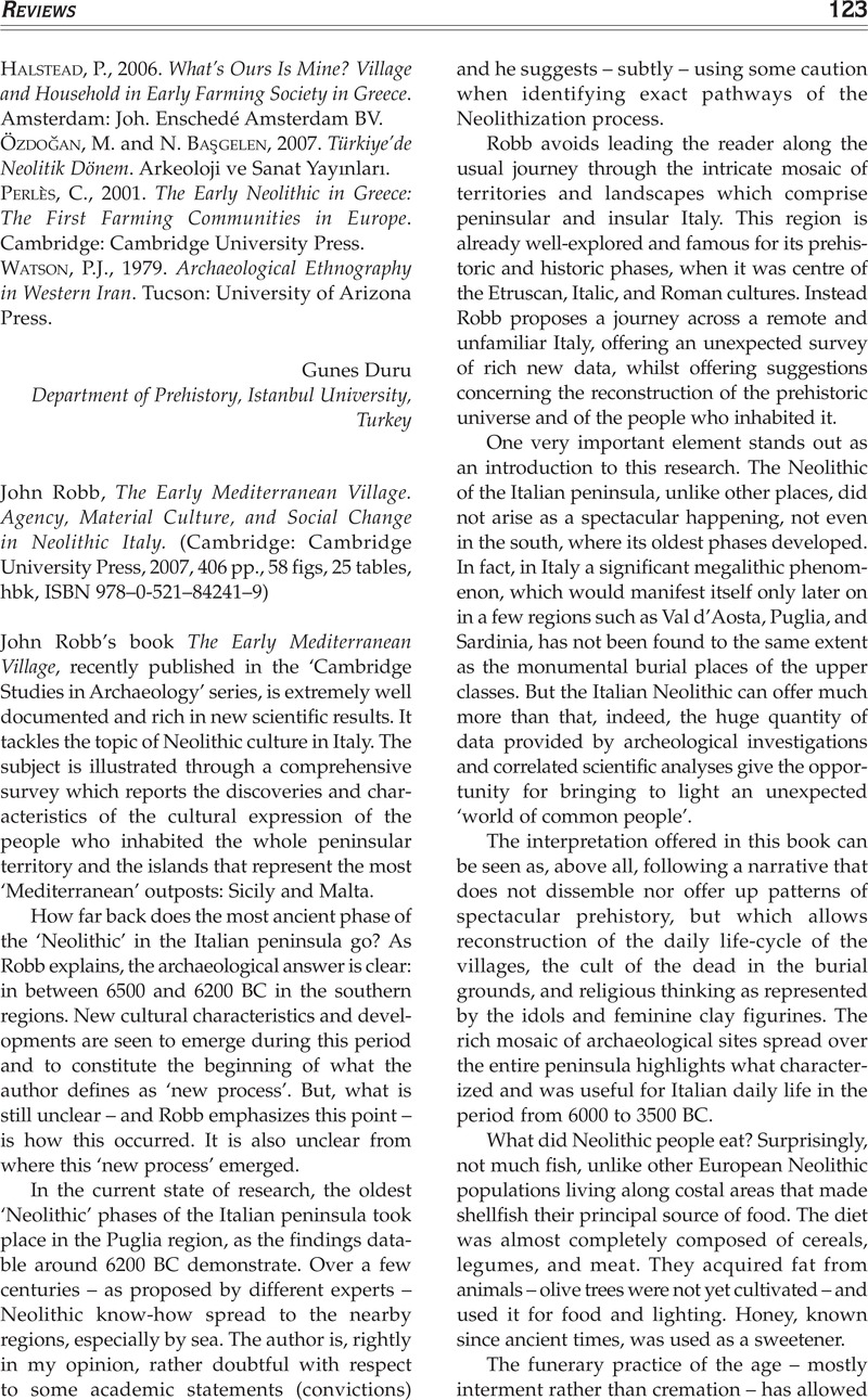 The early Mediterranean village: Agency, material culture, and social change in neolithic Italy