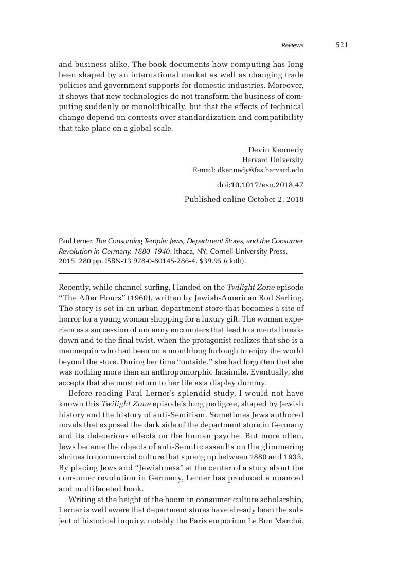 Edited By Paul Lerner and Frank Stern
