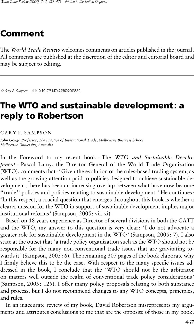 literature review of wto