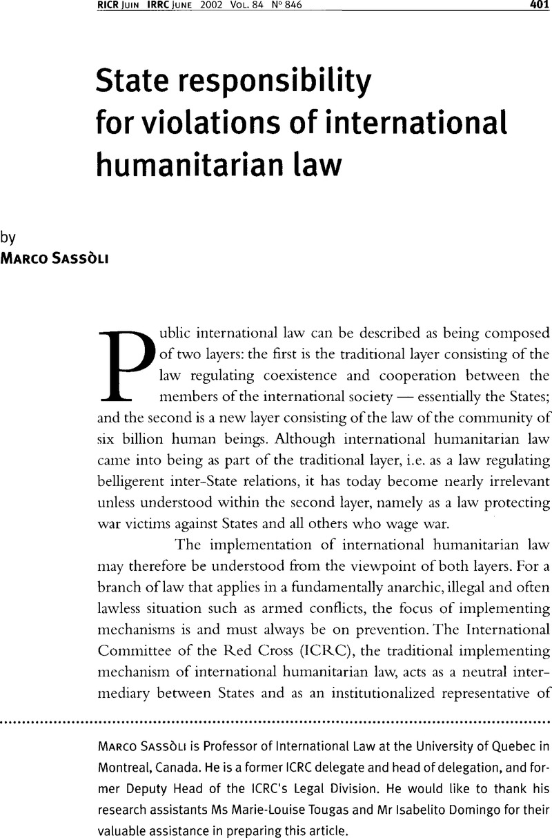 international humanitarian law thesis