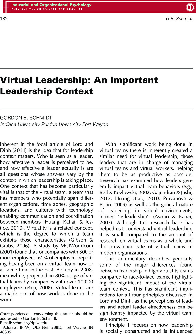 virtual leadership thesis