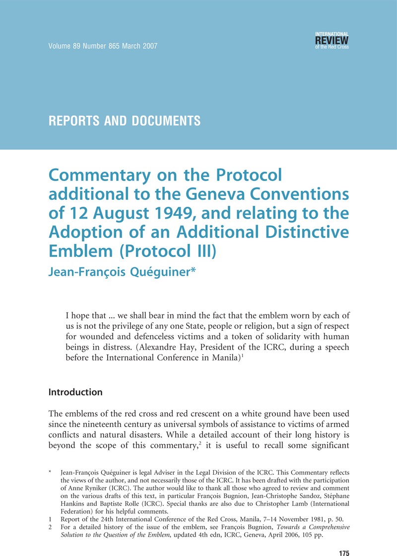 Commentary On The Protocol Additional To The Geneva Conventions Of 12 ...