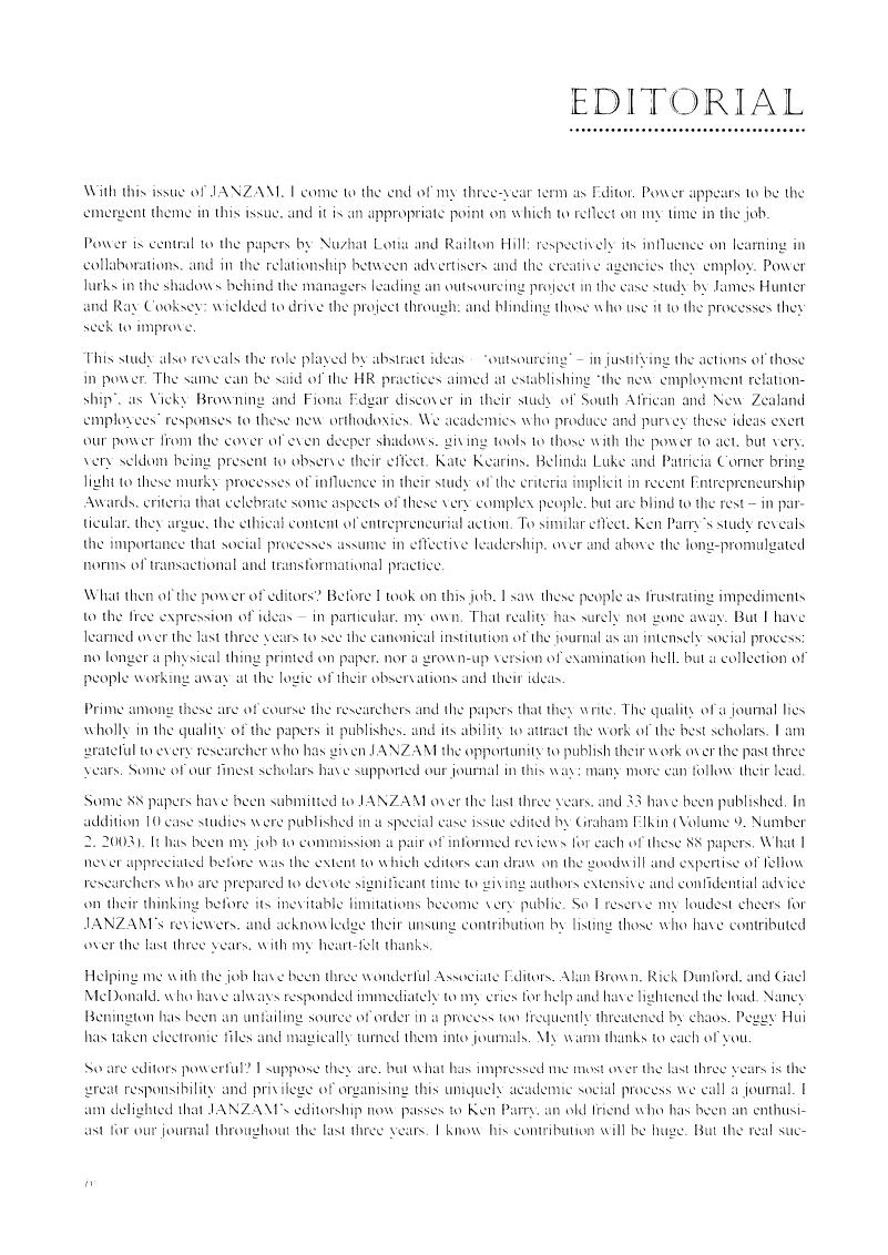 Editorial Journal Example Editorial | Journal of Management & Organization | Cambridge Core