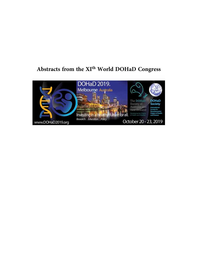 Abstracts from the XIth World DOHaD Congress | Journal of Developmental ...