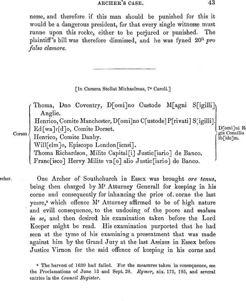 AttorneyGeneral v. Archer for enhancing the price of corn Camden New