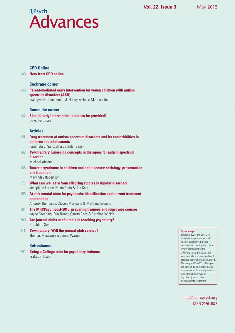 BJA Volume 22 Issue 3 Cover And Back Matter | BJPsych Advances ...