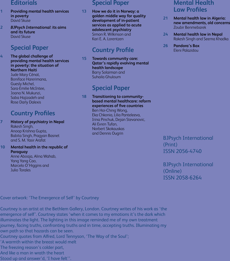 BJI volume 19 issue 1 Cover and Back matter BJPsych