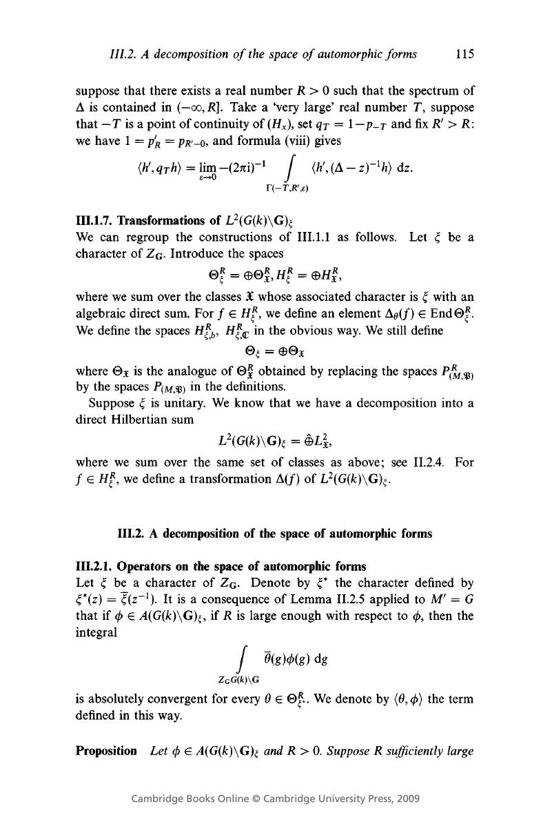 A decomposition of the space of automorphic forms (III.2.) - Spectral ...