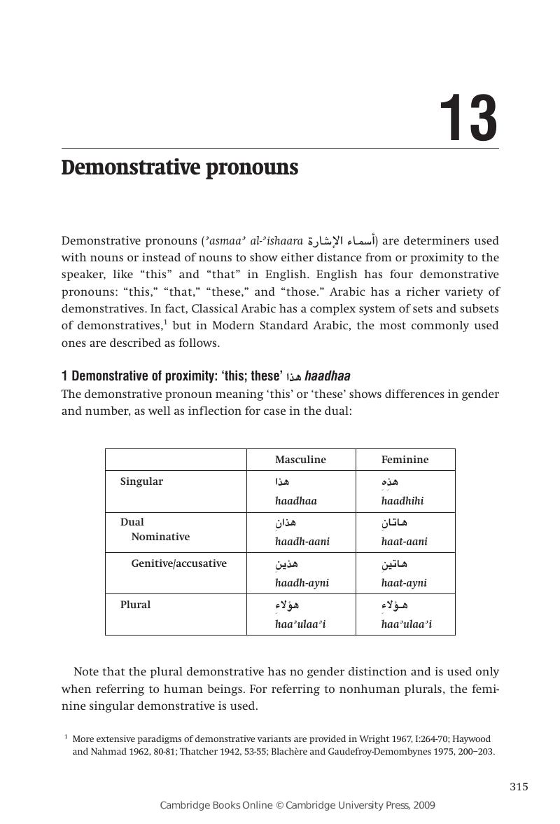 demonstrative-pronouns-chapter-13-a-reference-grammar-of-modern-standard-arabic