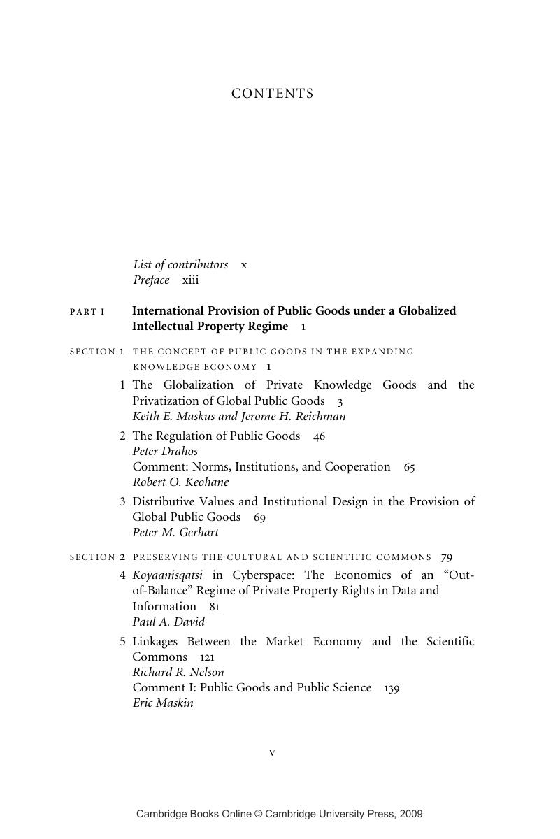 Contents - International Public Goods and Transfer of Technology Under ...