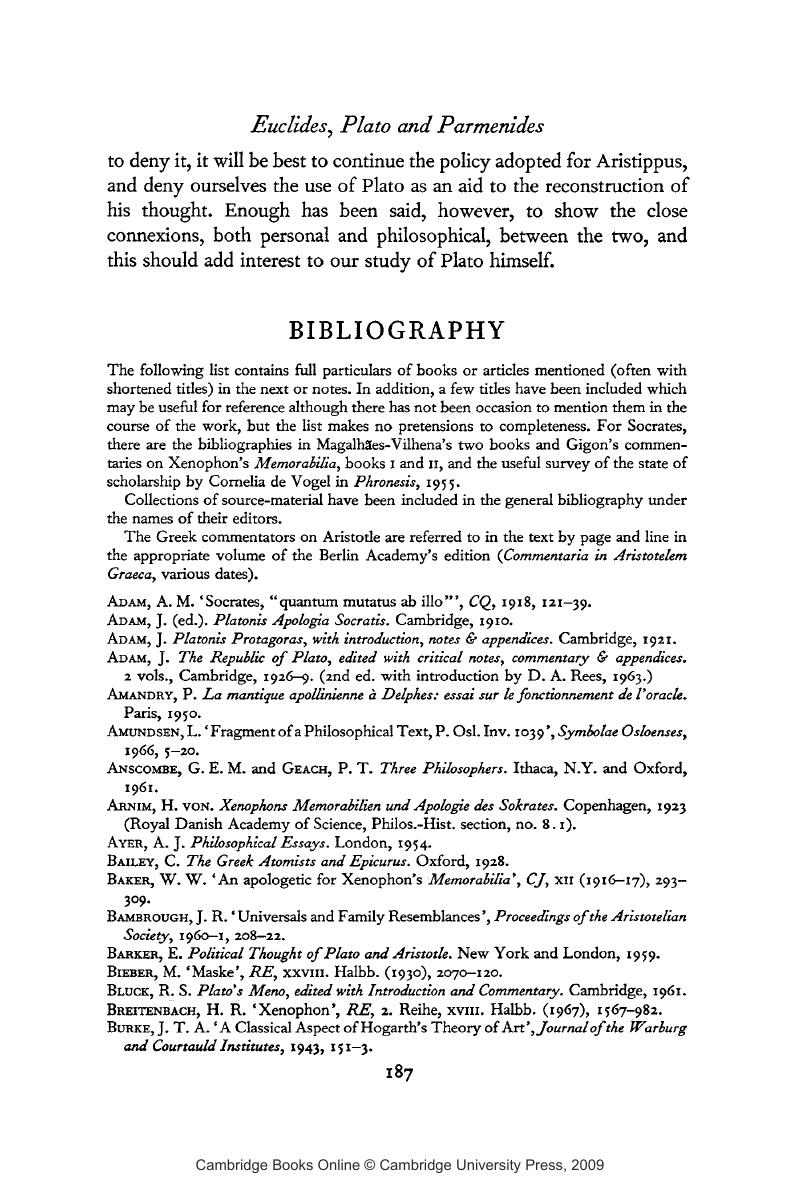 Bibliography A History of Greek Philosophy