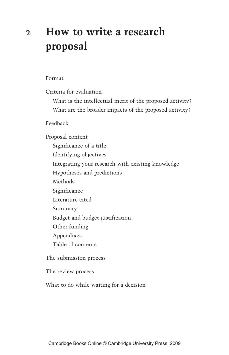 How To Write A Research Proposal Chapter 2 Planning Proposing And 