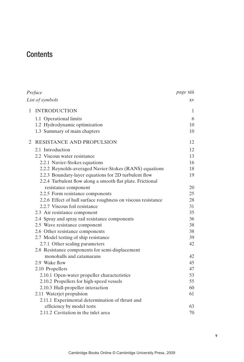 Contents - Hydrodynamics Of High-Speed Marine Vehicles