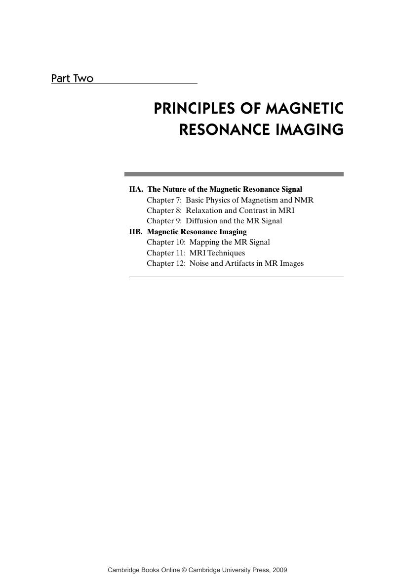 PRINCIPLES OF MAGNETIC RESONANCE IMAGING (PART II) - Introduction to  Functional Magnetic Resonance Imaging