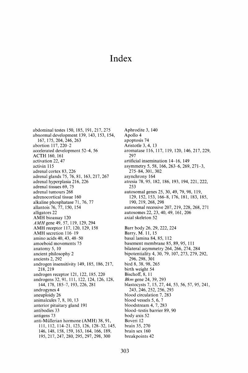 Index Sex Determination Differentiation And Intersexuality In