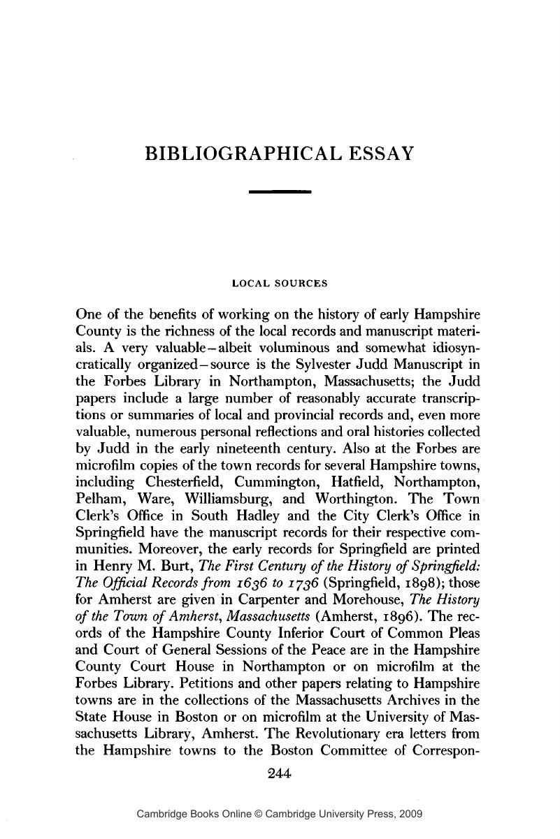 what is a bibliographical essay