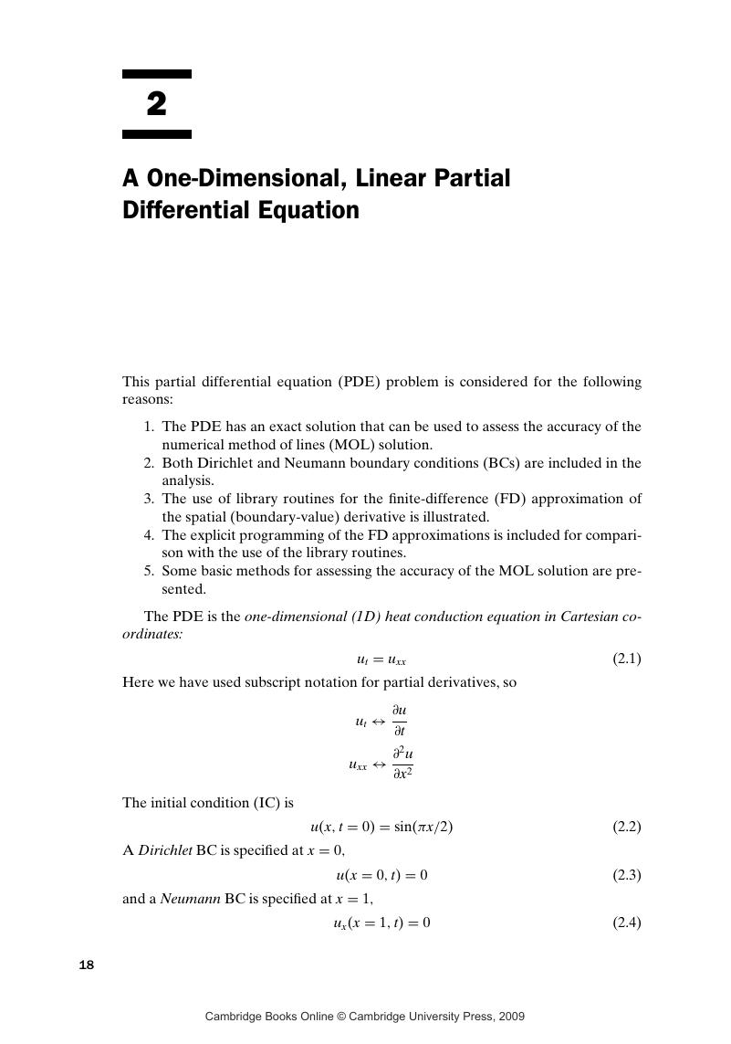 A One Dimensional Linear Partial Differential Equation Chapter 2 A Compendium Of Partial 7187