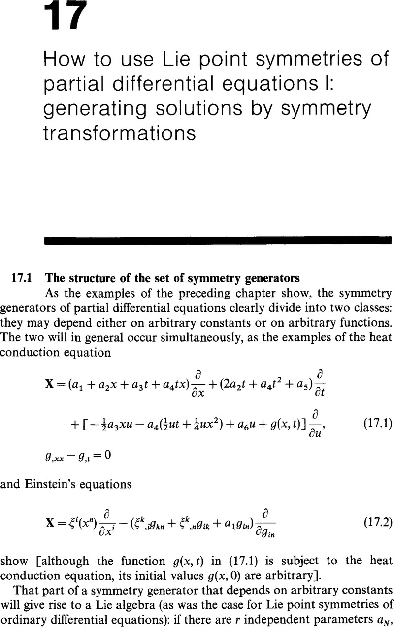 How To Use Lie Point Symmetries Of Partial Differential Equations I ...