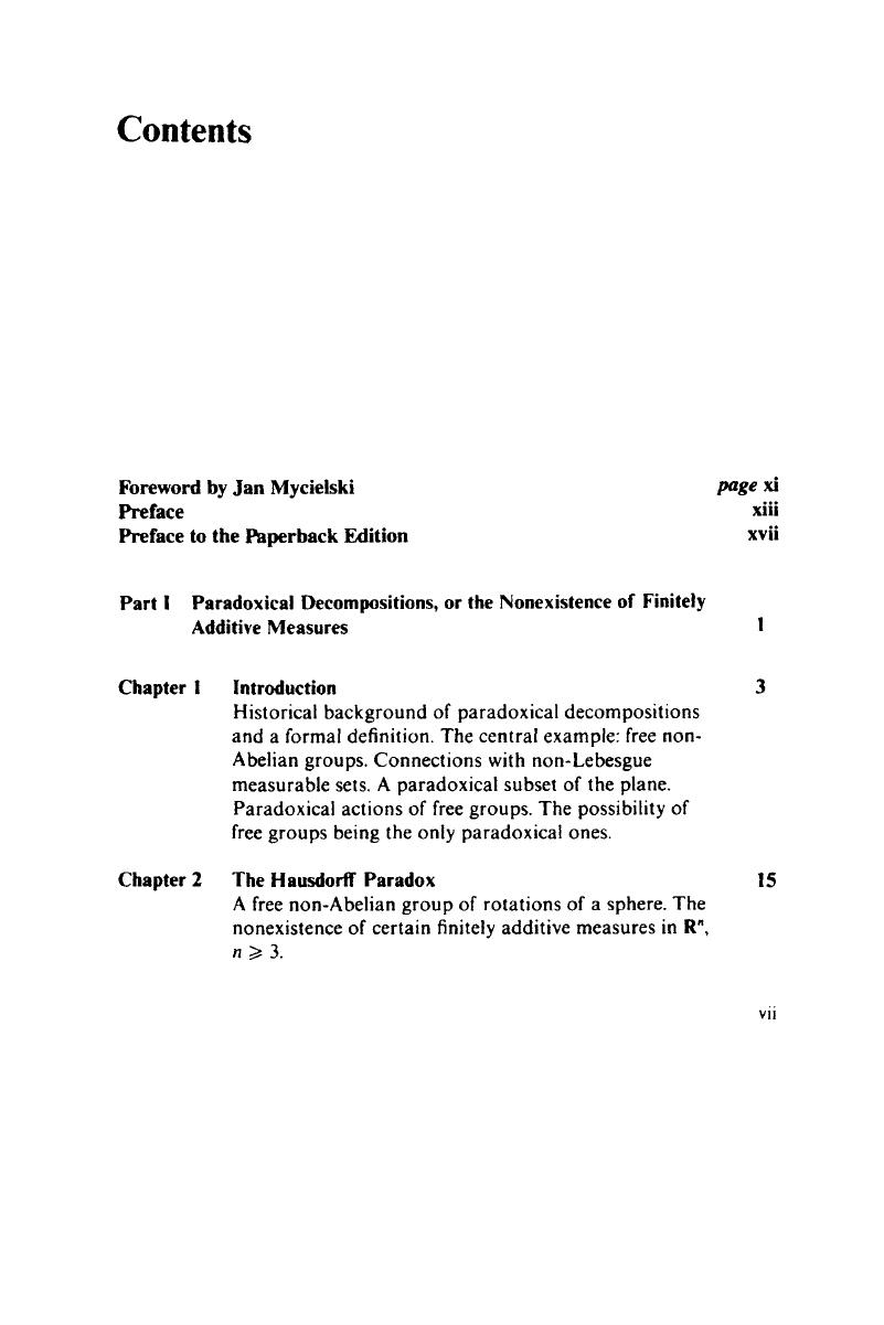 Contents The BanachTarski Paradox