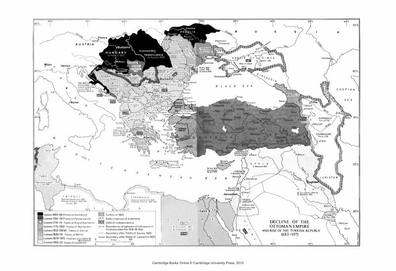 Map Of The Decline Of The Ottoman Empire 16831924 History Of The Ottoman Empire And Modern 6805