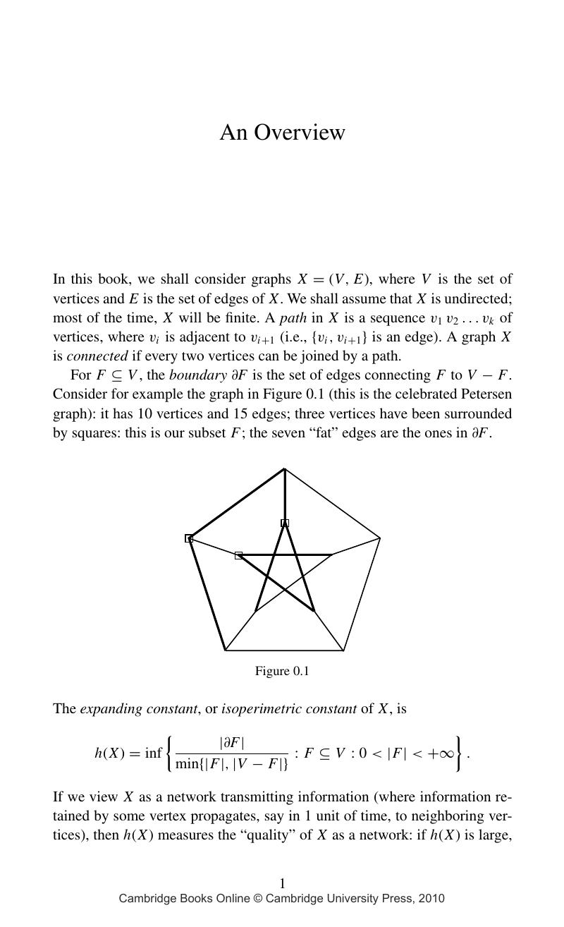 An Overview Elementary Number Theory Group Theory And Ramanujan Graphs