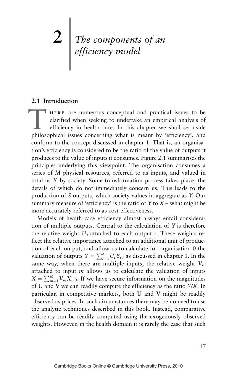 The Components Of An Efficiency Model (Chapter 2) - Measuring ...