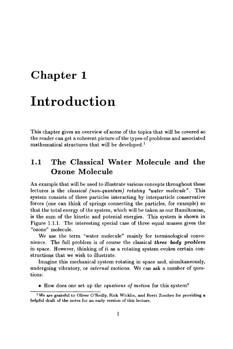 Introduction (Chapter 1) - Lectures On Mechanics