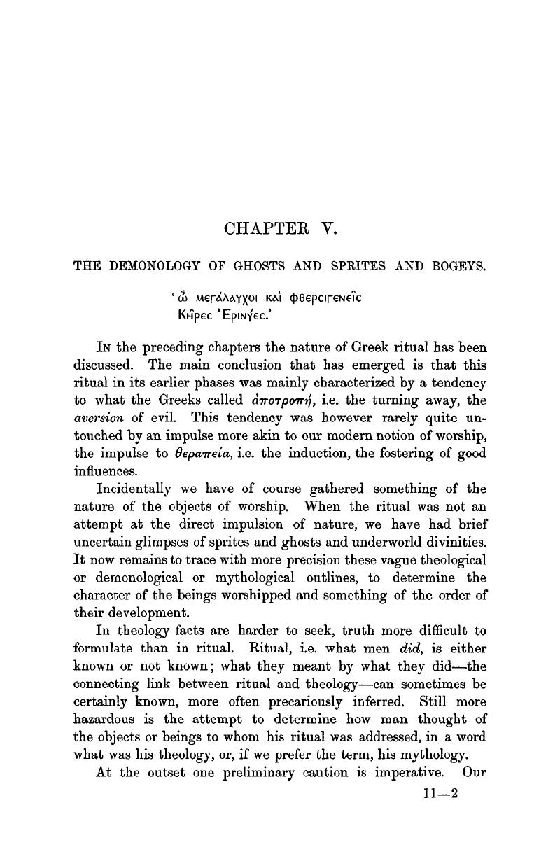 THE DEMONOLOGY OF GHOSTS, SPRITES AND BOGEYS (CHAPTER V) - Prolegomena ...