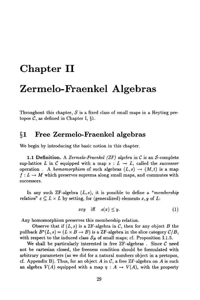 Zermelo-Fraenkel Algebras (II) - Algebraic Set Theory