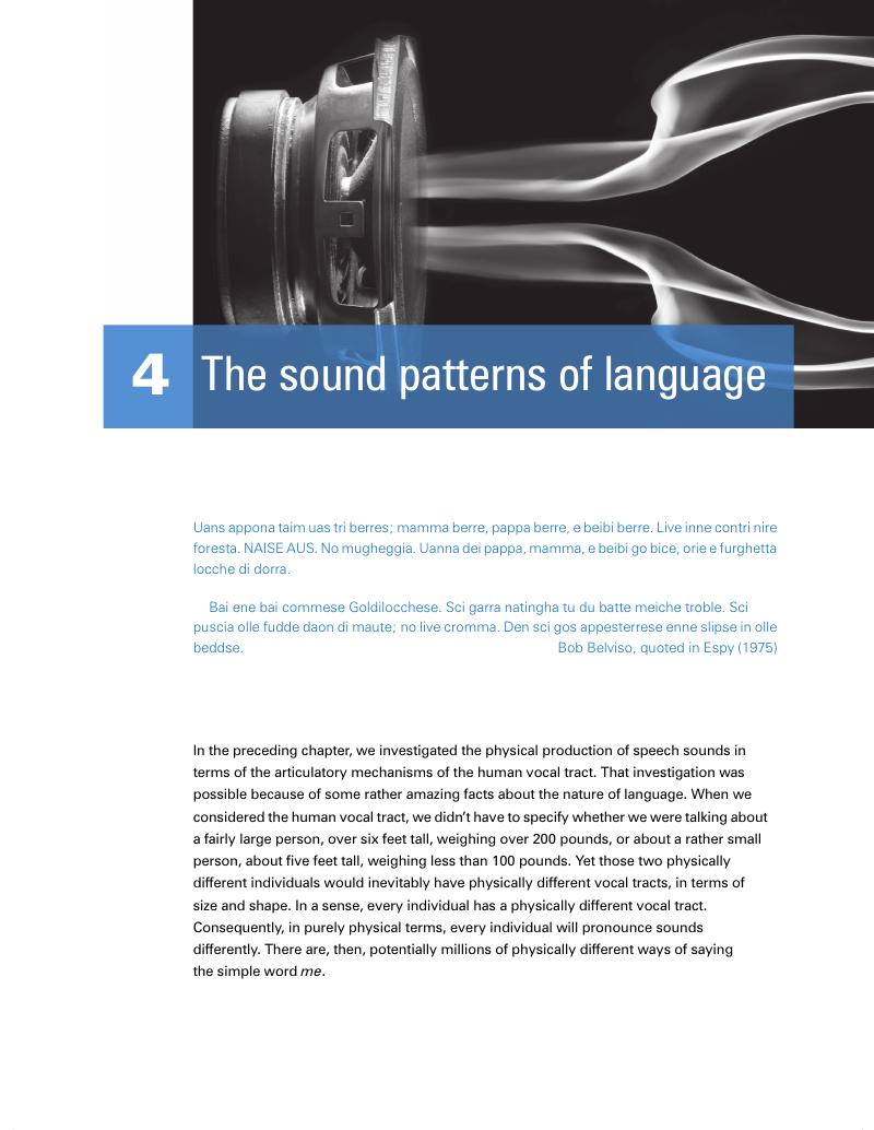 the study of language sounds and sound patterns is called