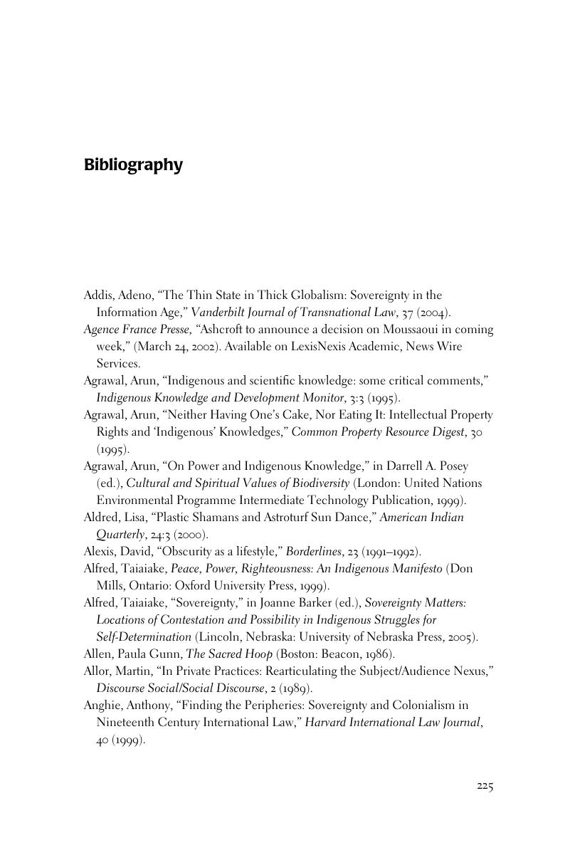 Bibliography Science Colonialism and Indigenous Peoples