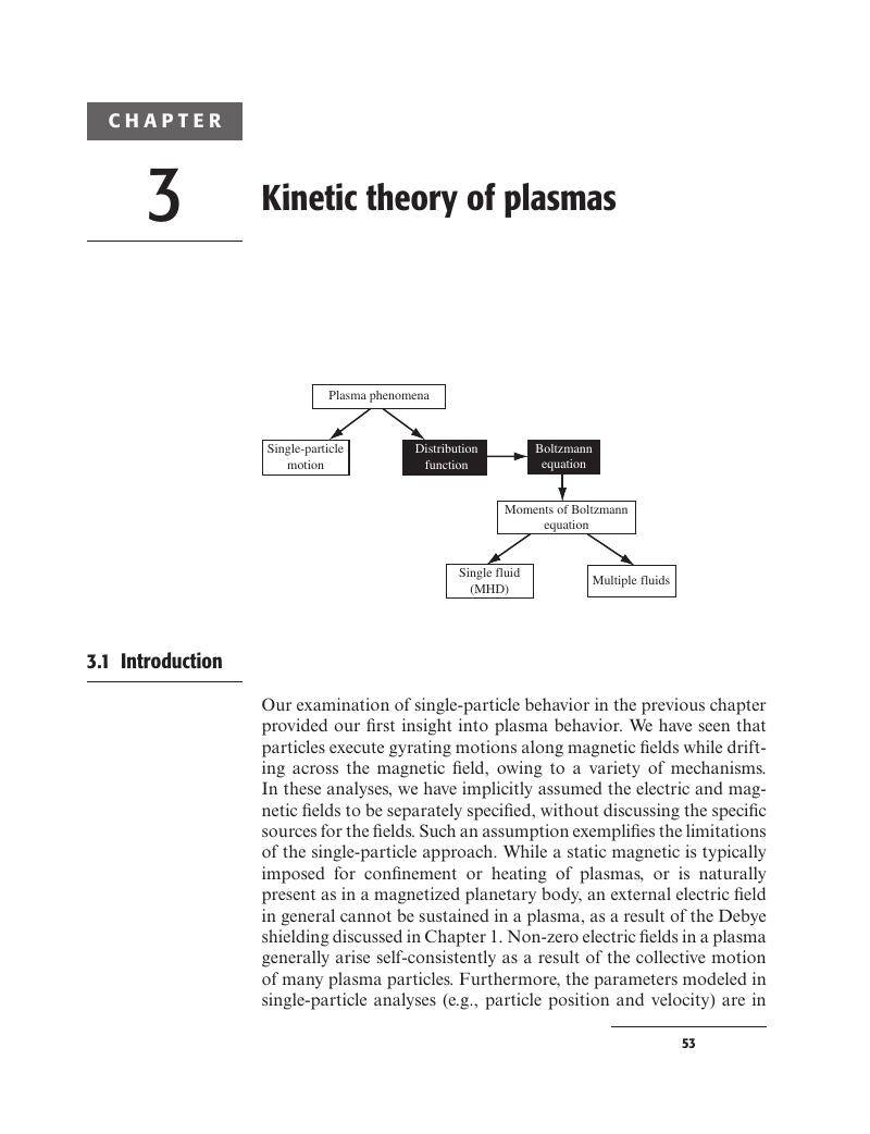 Kinetic Theory Of Plasmas (Chapter 3) - Principles Of Plasma Physics ...