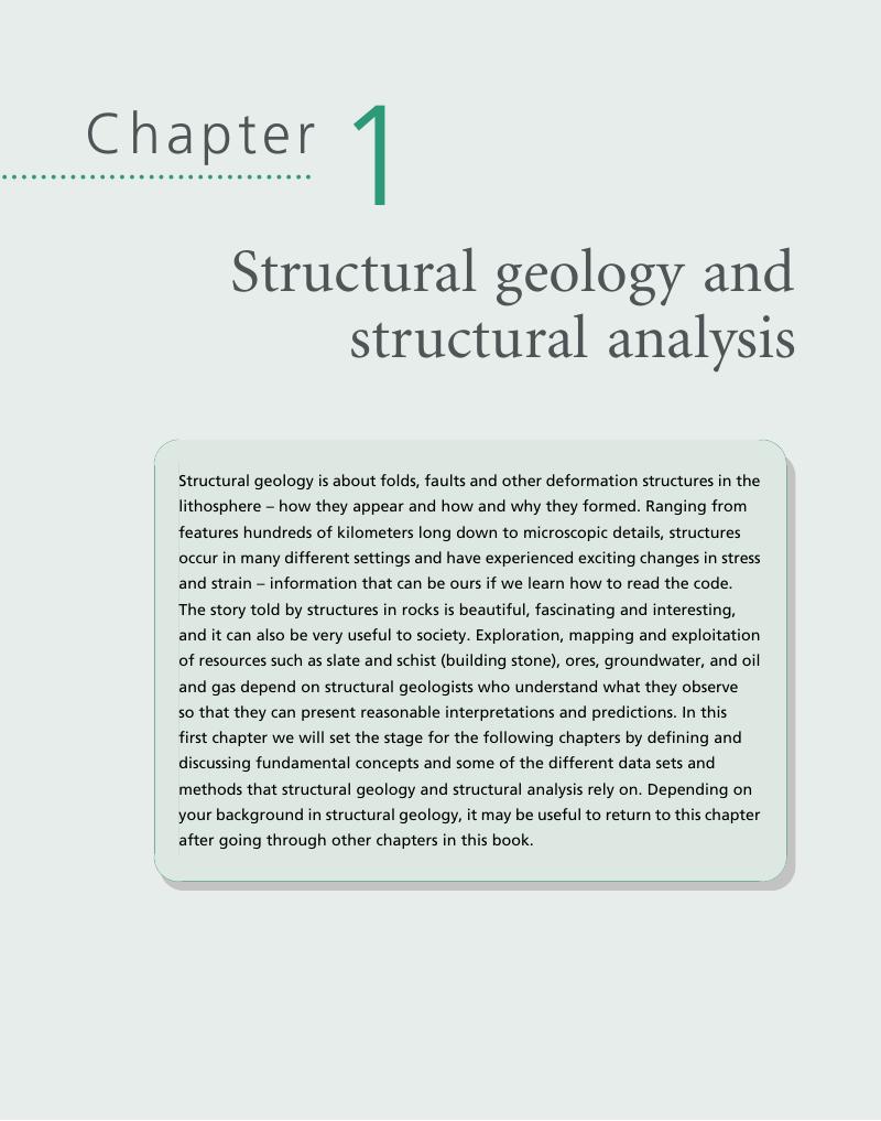 analysis and synthesis structural geology