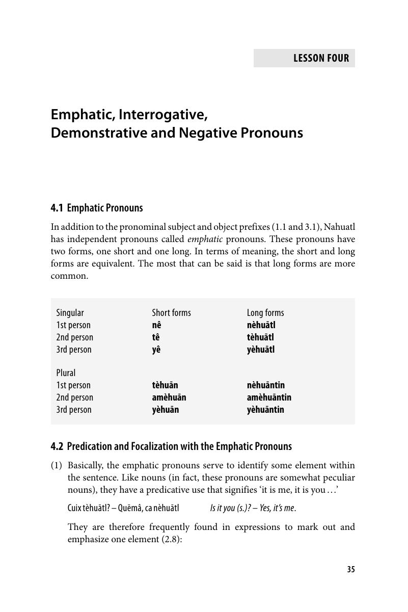 emphatic-interrogative-demonstrative-and-negative-pronouns-lesson-four-an-introduction-to