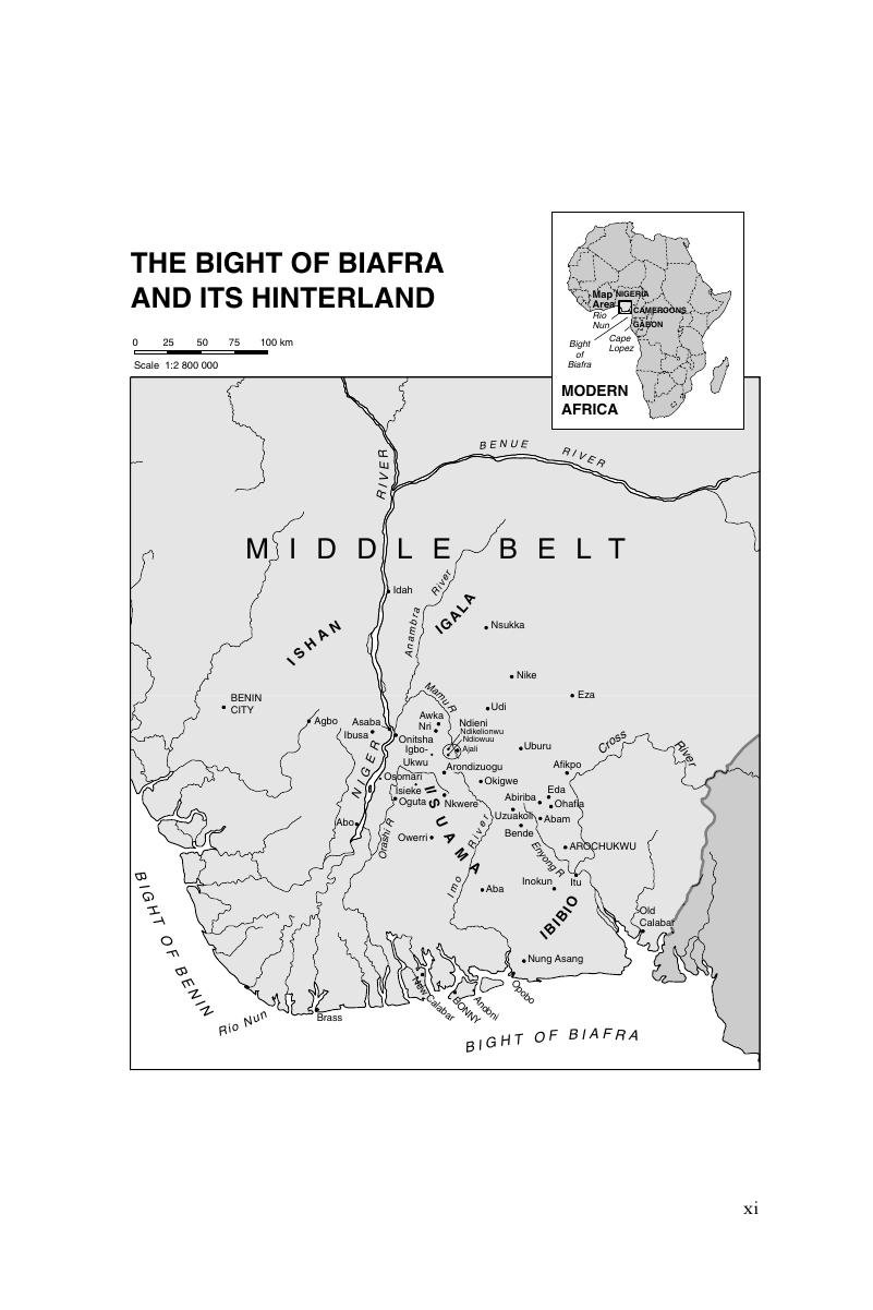 Map Of The Bight Of Biafra And Its Hinterland The Slave Trade And   FirstPage 9780511781384map Pxi Xii CBO 