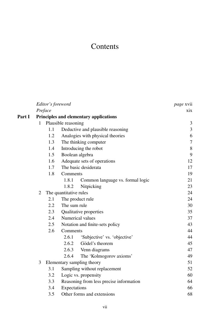 Contents - Probability Theory