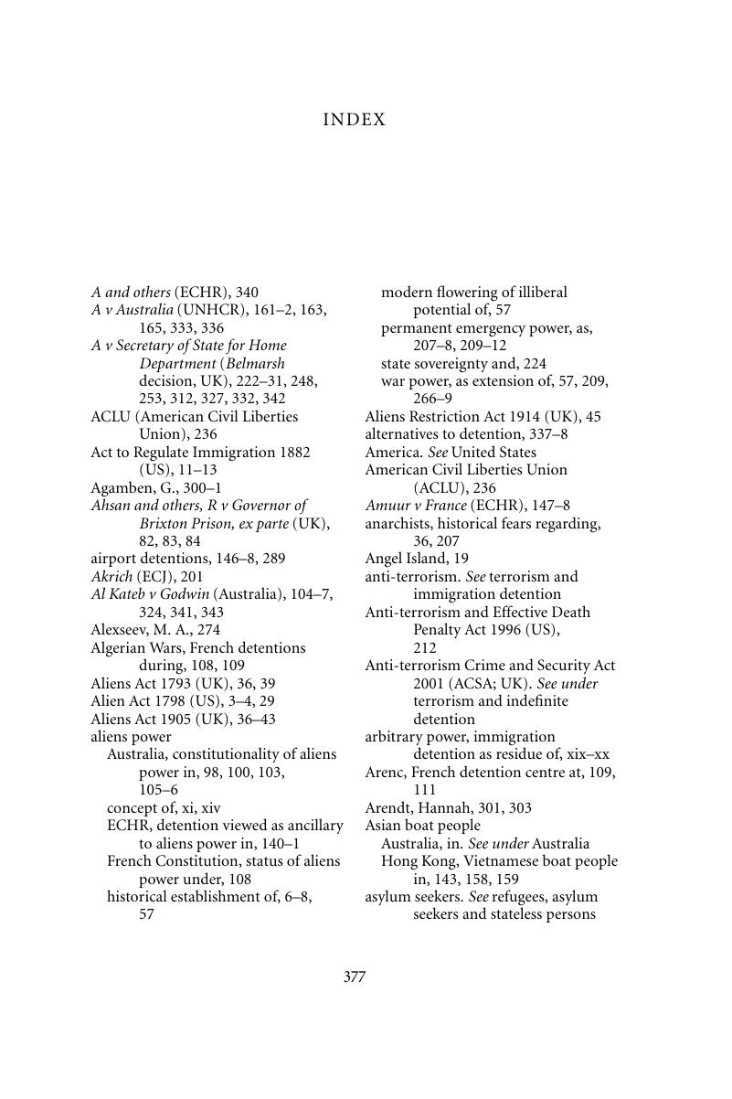 Index - Immigration Detention