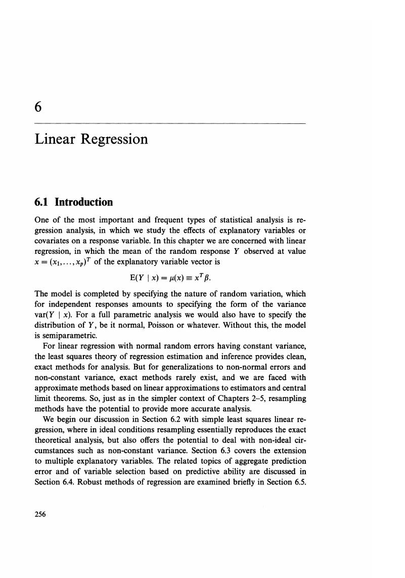 Linear Regression (Chapter 6) - Bootstrap Methods And Their Application