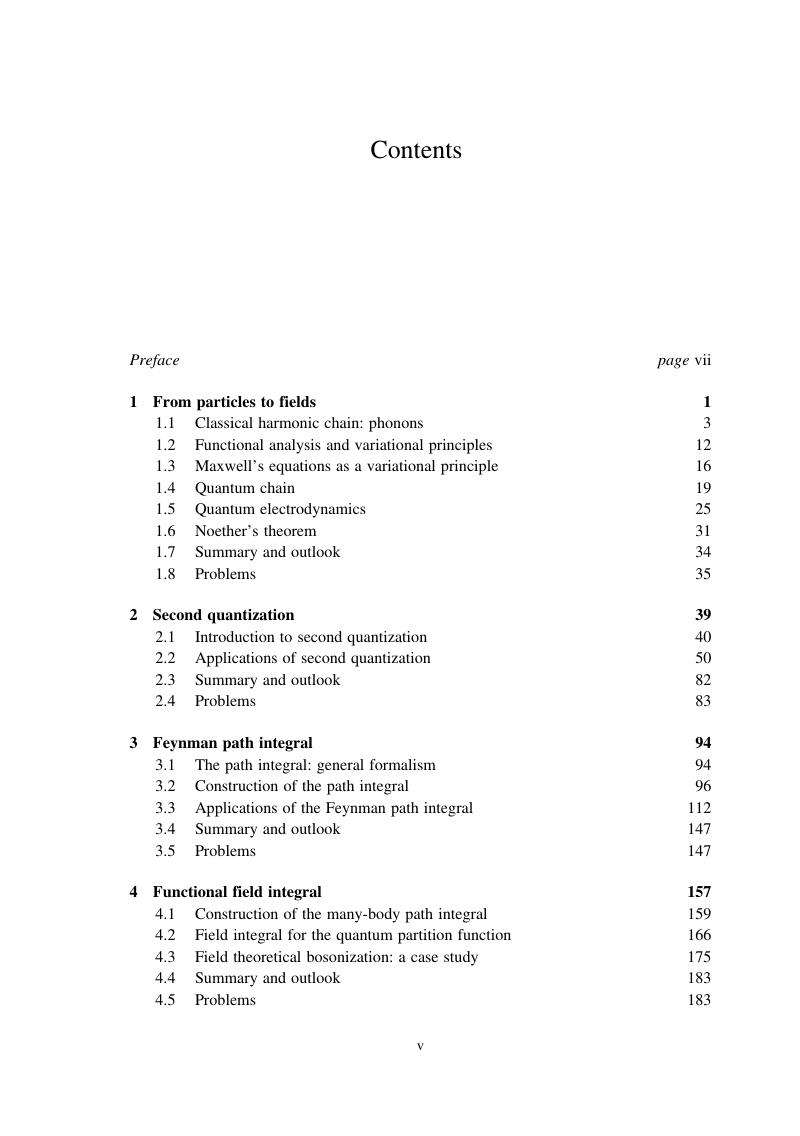 Contents Condensed Matter Field Theory 8893