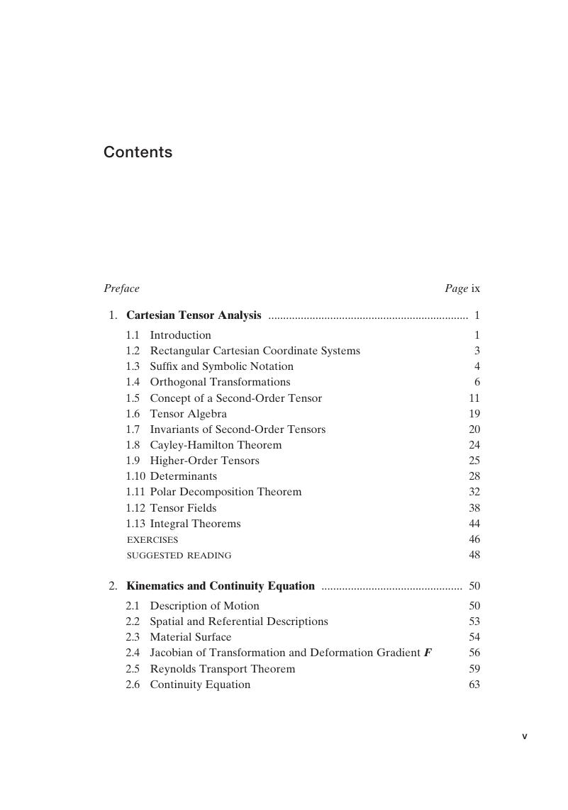 Contents - Elements Of Continuum Mechanics And Thermodynamics